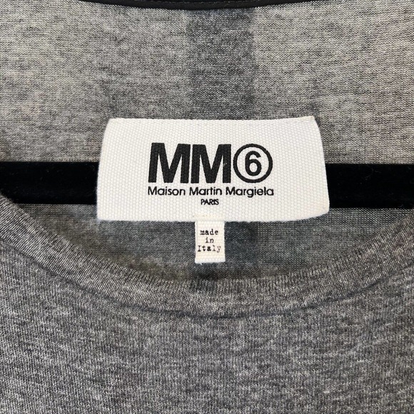 MM6 Maison Margiela Womens Gray Black Short Sleeve Top Size M - Picture 4 of 9